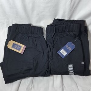 Cherokee Black Elastic-Waist Track Joggers